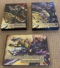 Capcom Official Book: Monster Hunter Illustrations Complete Set (1, 2 & 3) Japan picture