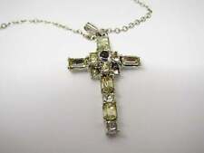 Vintage Christian Cross Necklace: Clear Jewels Beautiful Design picture