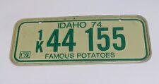 Vintage Cereal Bike Mini License Plate 1974 Idaho Famous Potatoes picture