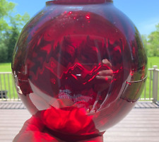 RUBY RED SWIRL GLASS BALL SHADE, 4 INCH FITTER  (shade B) picture