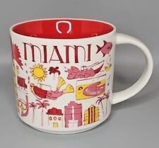 Starbucks Miami Been There Series Mug Across The Globe Collection Red 2019 14oz  picture