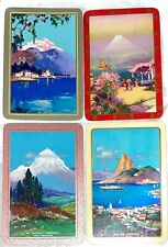 EN196 Swap Playing Cards 4 VINTAGE ENGLISH NAMED MOUNTAINS SCENES WATER picture