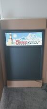 COORS LIGHT LARGE ILLUMINATED SIGN DRY ERASE CHALKBOARD FROM 2005. picture