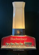 Vintage Budweiser Beer Lighted Sign Anheuser Busch King Clydesdales Wall Sconce picture