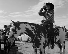 COWBOY Watching RODEO Photograph Soda Pop Horse Montana Western 1941 8x10 Print picture