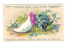 c1880's Trade Card, Patrick Wall Shoe Store, Bennett & Barnard's Ladies Shoes picture
