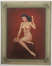 VINTAGE H BRADLEY. PINUP GIRL LITHO 7397 SITTING PRETTY.1943 picture