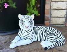Large Siberian Ghost White Tiger Resting 15.5