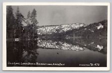 Gold Lake California, Reflection Scenic View, Vintage RPPC Real Photo Postcard picture