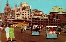 Rolling Chairs Boardwalk Atlantic City New Jersey Chrome Cancel WOB Postcard picture