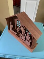 Nativity Sets Christmas Decorations Indoor, Wooden with lights 11” X 9” X 3” picture
