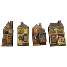 Bill & Gail Duke Street Collectibles Lot Two-Dimensional Wood Houses Signed picture