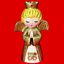 ARDCO Vintage Christmas Angel Taper Candle Holder Figurine Praying 1970 picture