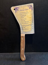 VINTAGE 1968 STEAK AND ALE MENU CLEAVER BILL OF FARE FOR LORDS AND LADIES picture