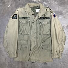 VINTAGE 60s M-65 Field Jacket Vietnam US Army Military OG Small Regular Mickey picture