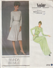 Vogue 2718 1980s Vogue International Designers Belinda Bellville Dress, Sz 10 picture