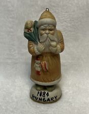 1884 Hungary SANTA CLAUS Porcelain  Christmas Ornament Rare Butterscotch Color picture