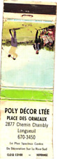 Longueuil Quebec Canada Poly Decor Ltd., Vintage Matchbook Cover picture