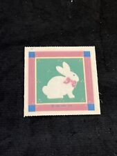 Vintage 80’s Hallmark White BUNNY Rabbit Sticker - Rare & HTF picture