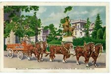 1935 Postcard CA San Diego Wilson & Company Meat Packer 6 horse Clydesdale Team  picture