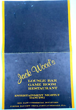 1970s JACK WOODS LOUNGE BAR vintage restaurant menu FORT LAUDERDALE, FLORIDA picture
