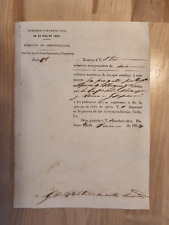 ANTIQUE Cuban Cuba Letter 1864 Slave Chinese Working Contract HAVANA DOCUMENT picture