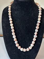 Gorgeous Double Crown Flower Niihau Necklace. 27 Inches Long picture
