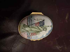 Vintage Halcyon Days Enamels Tiffany &Co Statue Of Liberty Patriotic Trinket Box picture