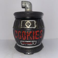 Rare Vintage  Ceramic Pot Belly Stove Cookie Jar Canister Made Japan picture
