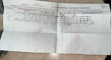 Antique 1869 Interest Receipt Continental Insurance Baltimore MD Agency Maryland picture
