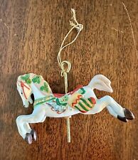 Vintage 1990s Willitts Carousel Horse Ornament and Metal Box 5305 picture