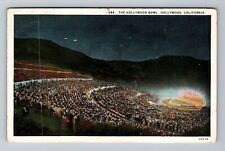 Hollywood CA-California, The Hollywood Bowl, Night, c1930, Vintage Postcard picture