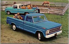 1968 FORD PICKUPS Car Advertising Postcard 