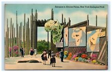 Vintage Postcard Entrance to African Plains New York Zoological Park Unposted picture