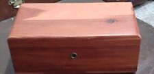 vintage wooden box with hinged lid picture