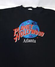 VTG 90s Planet Hollywood Atlanta Sweatshirt Black Sz XL Embroidered Made USA picture