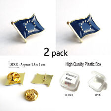 NEW EU European Union Country Flag Lapel Pin Patriotic Badge Brooches x2 PACK picture