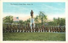 Postcard C-1910 Illinois Galena Boy Scouts Grant Park Kempter 24-5234 picture