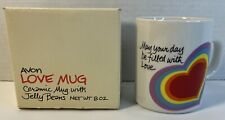 Vintage 1983 Rainbow Heart Love Mug Coffee Cup Mug Avon NIB LGBTQ+ Pride Month picture