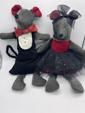 Woof & Poof Stuffed Gentleman and Mrs. Christmas Mouses 16