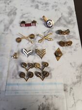 Vintage GENUINE U.S. LAPEL PIN Armed Services Hat Pin Lot Of 14 Push Screw Back picture