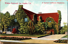 Postcard Typical California Residence Wilshire Blvd. Los Angeles, CA 1909 picture