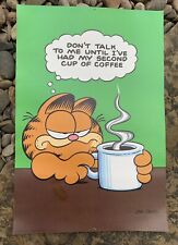 Garfield Vintage Argus Second Cup Of Coffee Poster. Stained Condition picture