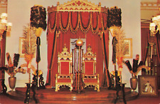 Honolulu HI, Throne of Hawaii, Queen Liliuokalani, Tabu Stick, Vintage Postcard picture