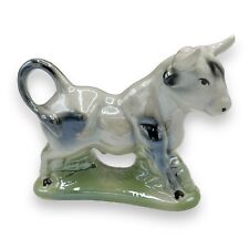 Porcelain Bull with Iridescent Glaze made in Brazil Circa 1960s Vintage picture