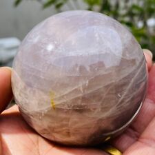 368g Rare Gorgeous Newfound Light Blue Rose Quartz Crystal Natural Sphere Ball picture