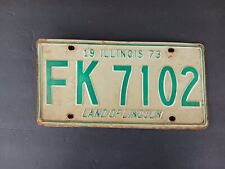 1973 Illinois IL License Plate FK 7102 picture