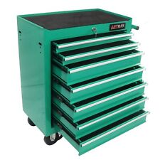 7 Drawers Lockable Rolling Tool Box Cart Tool Chest Storage Cabinet Wheels Metal picture