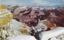 Vintage Arizona Chrome Postcard Fred Harvey Grand Canyon Park South Rim Winter picture