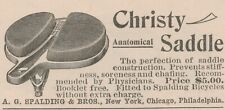 Christy Anatomical Bicycle Saddle Seat 1896 Vintage Print Ad picture